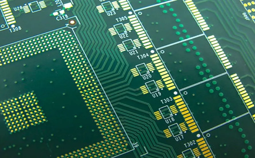 HDI PCB layout with microvias for drone miniaturization.