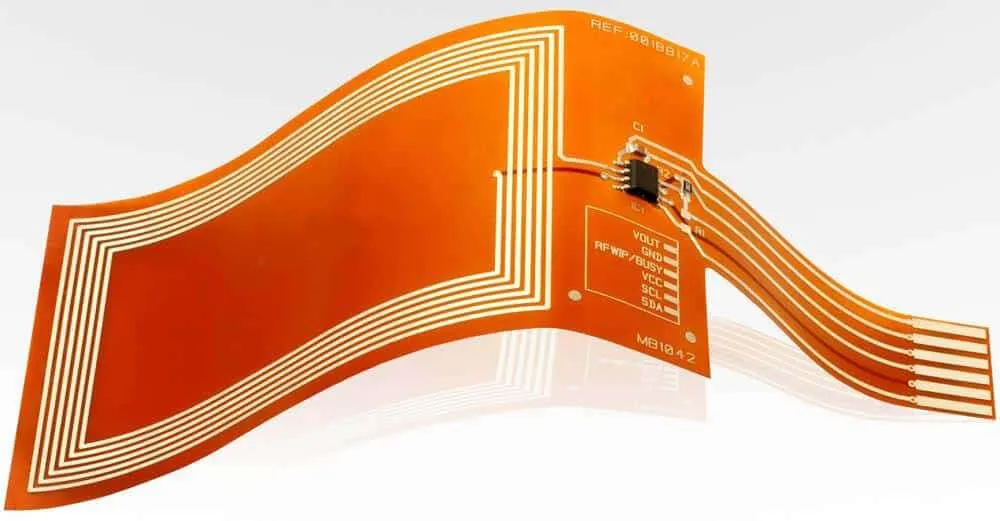 Polyimide flexible PCB showcasing thin and durable material.