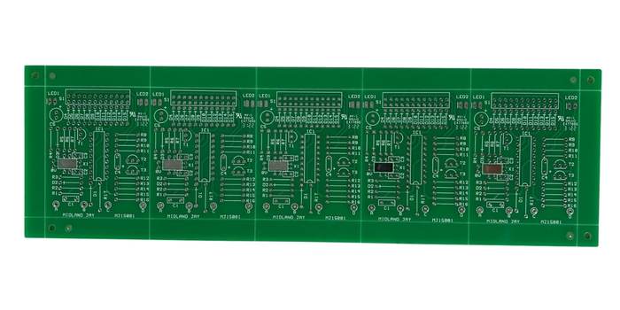 Finished PCB stack with lead-free HASL for environmental compliance.