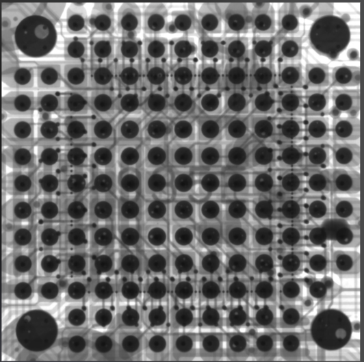 X-ray inspection of fine-pitch BGA alignment before reflow