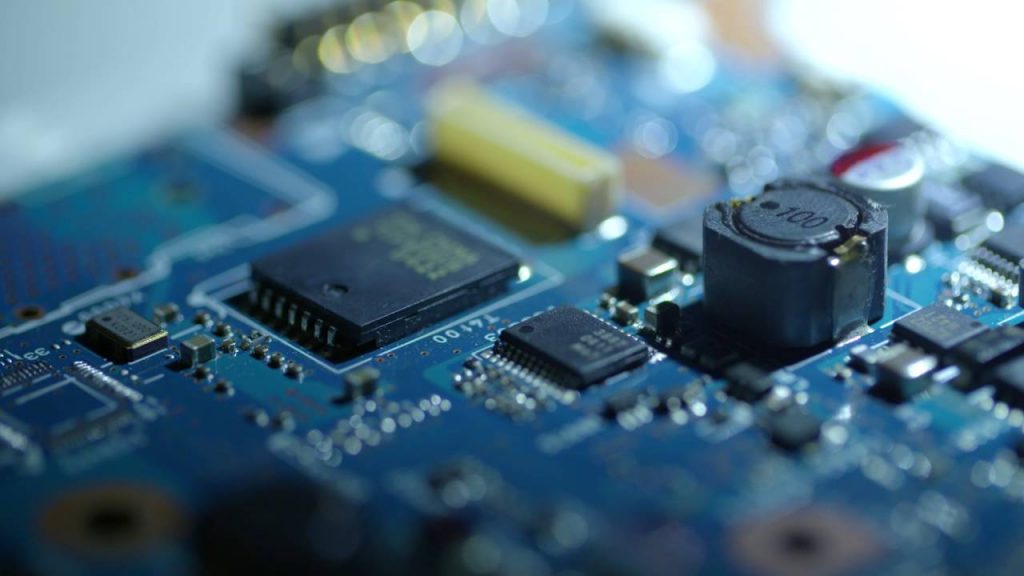 Blue solder mask PCB in electronic device application