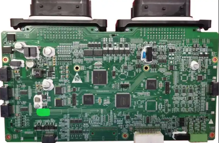Parking system PCB with components for troubleshooting