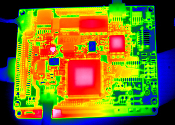 Thermal imaging for low-cost PCB inspection to detect hot spots