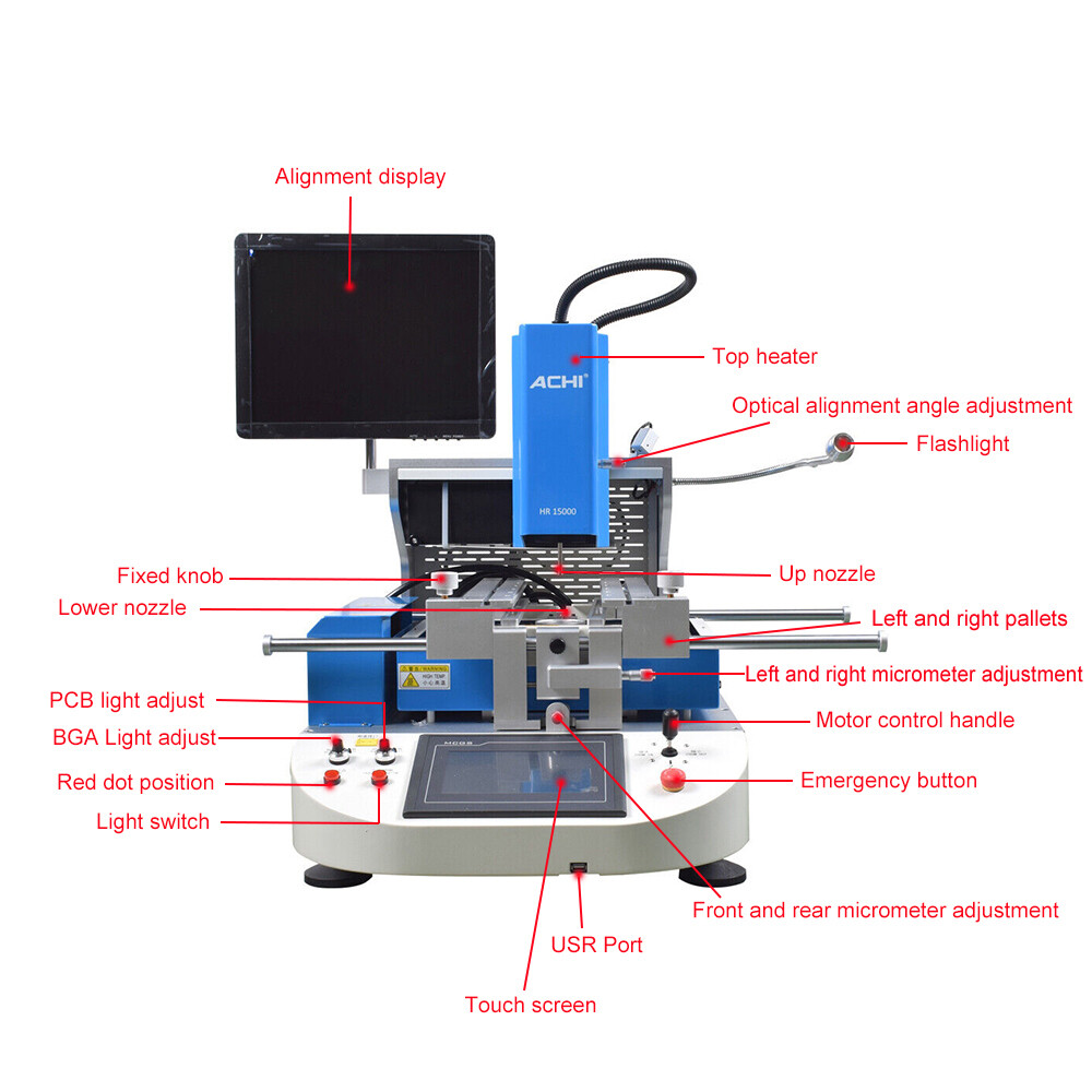 BGA rework system with optical alignment for precise placement