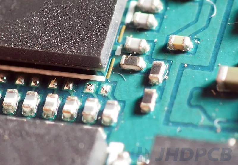 Hybrid PCB assembly showcasing THT and SMT components on a single board.