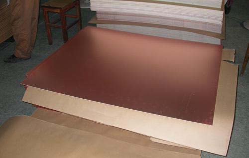PCB production line with raw material inventory.