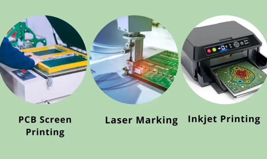 PCB silk screen printing processes comparison.