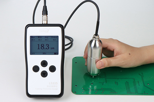 Measuring conformal coating thickness at multiple PCB points