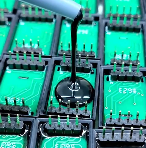 Epoxy potting compound protecting electronics in harsh conditions