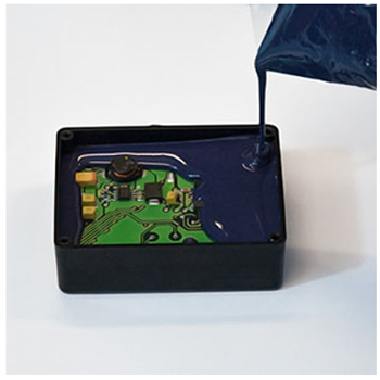 Silicone potting compound for temperature-resistant electronics
