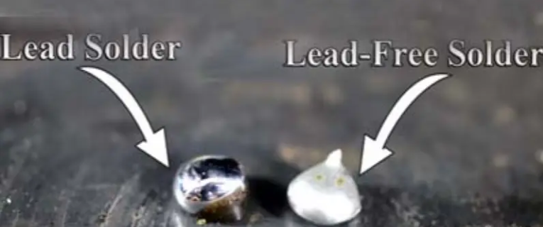 Comparison of lead-free solder vs. lead solder for RoHS compliance