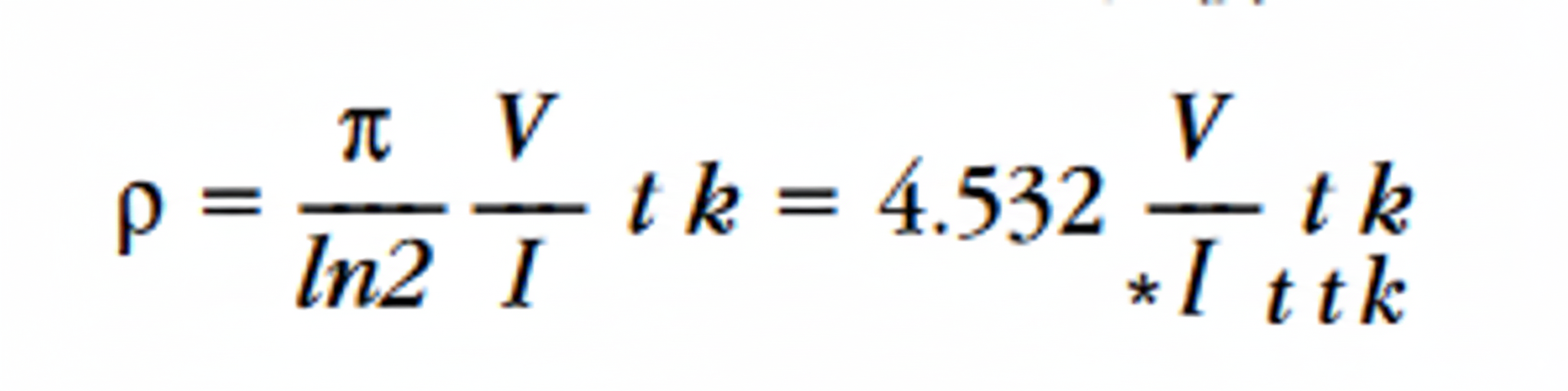 Relation between resistivity and thickness