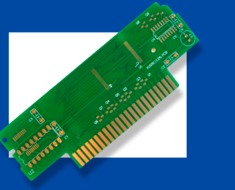 Add a step-by-step infographic here showing the manufacturing process of gold fingers with blue glue. ALT Text: "Infographic of selective PCB gold finger manufacturing process using blue glue.