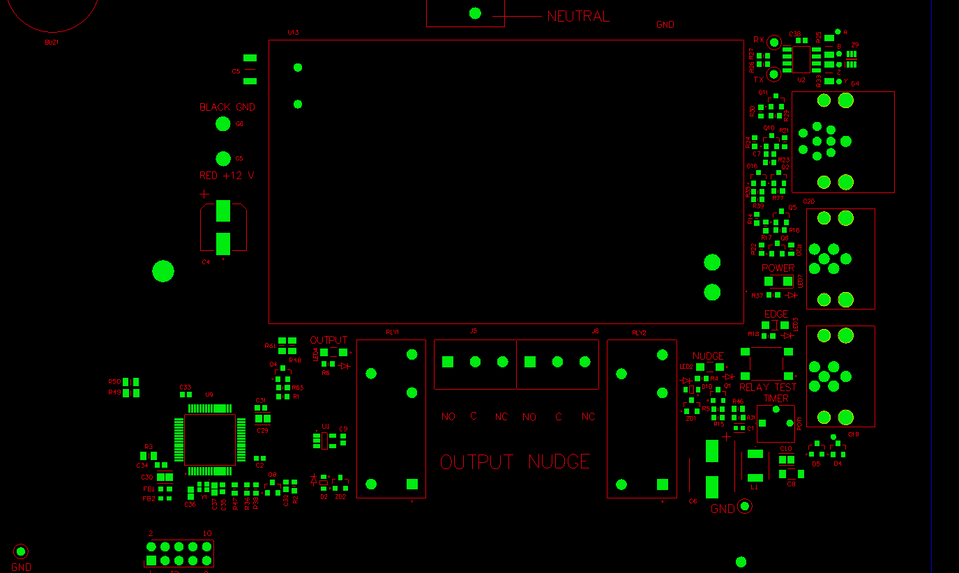 PCB design software displaying silkscreen layer preview for verification.