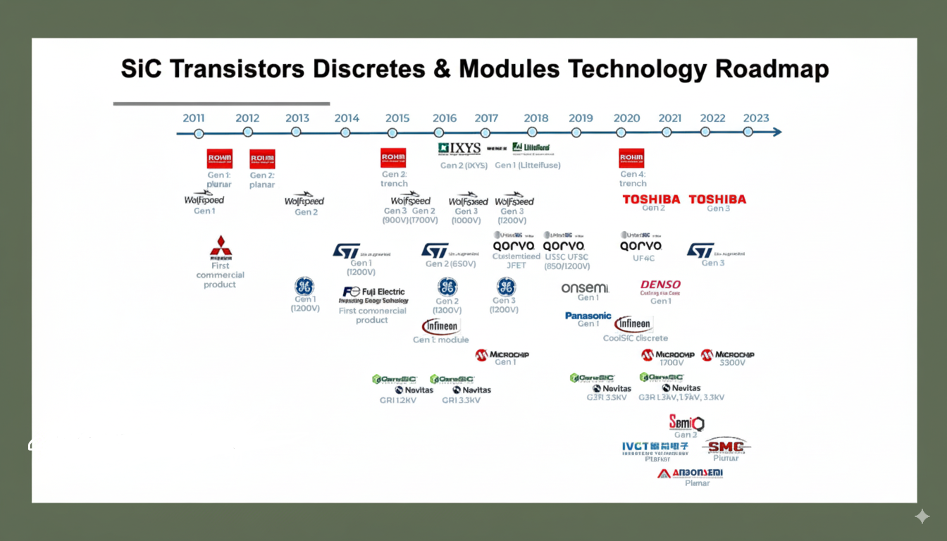 SiC Transistors Discretes & Modules Technology Roadmap
