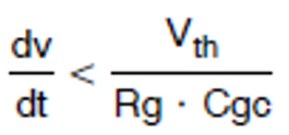 Maximum total gate resistance formula