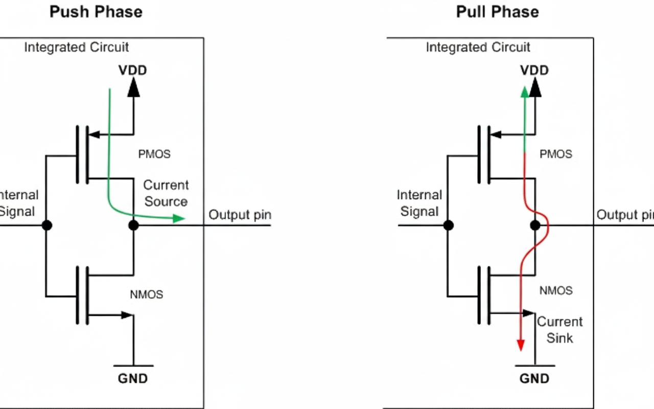 Push-pull output diagram