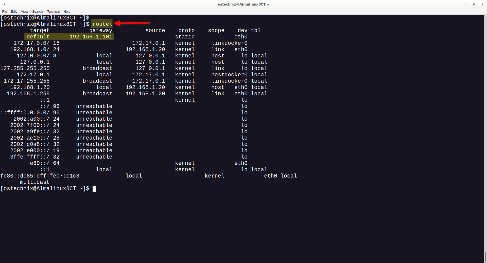 Find Default Gateway IP Address in Linux And Unix
