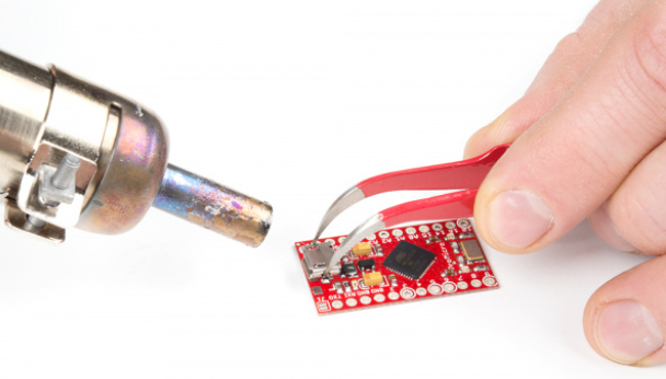 Hot air gun used in PCB rework for beginners