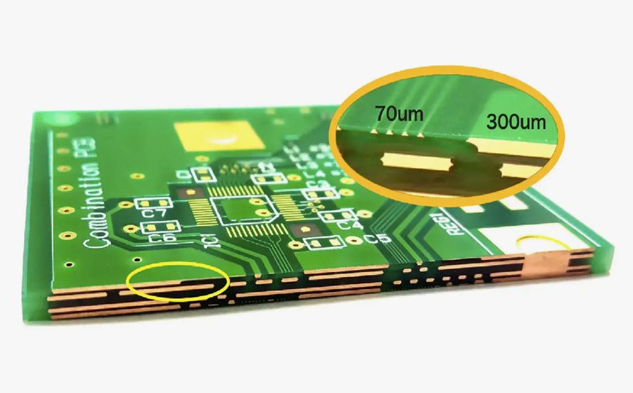 High voltage PCB with optimized copper thickness in a power application.