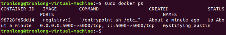 List running containers
