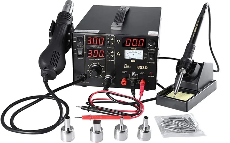 Essential soldering tools for beginners following IEC standards.