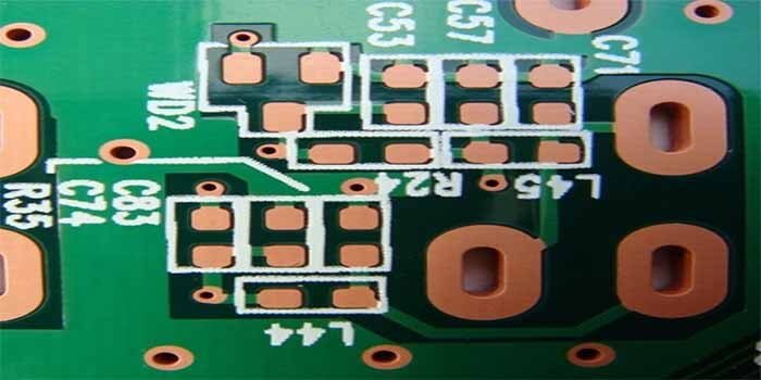 Close-up of OSP-finished PCB showing copper pads before soldering