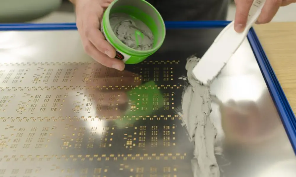 Solder paste layer in PCB design software for stencil creation