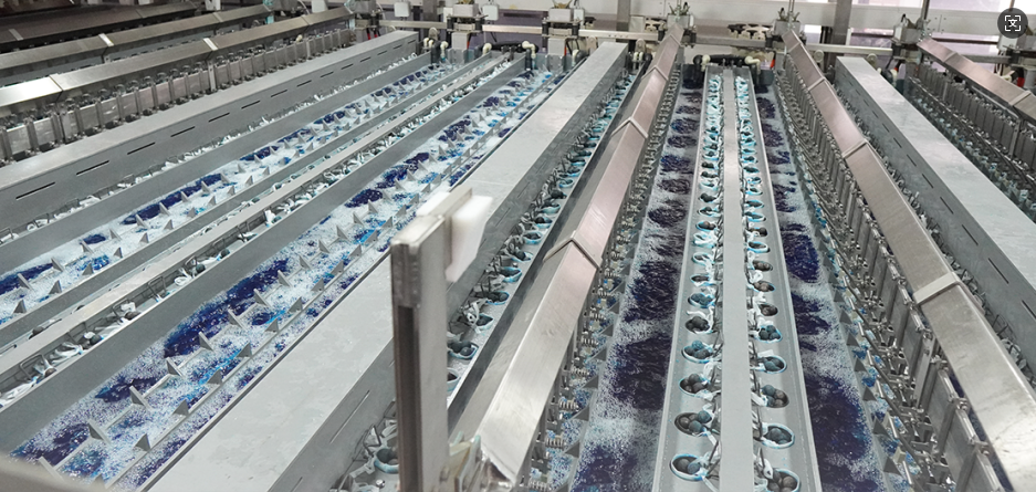 PCB plating bath setup in a controlled manufacturing environment