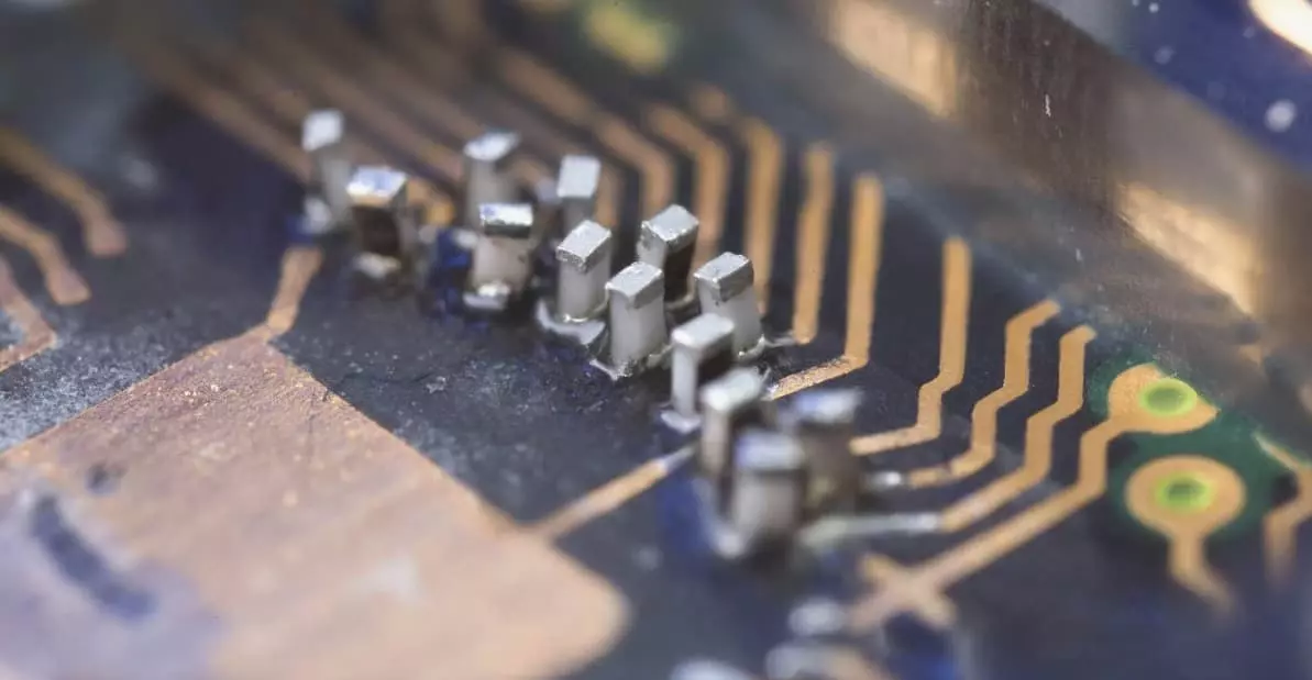 Examples of soldering defects like tombstoning during reflow soldering.