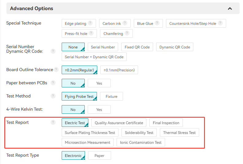 Choose test report for additional assurance