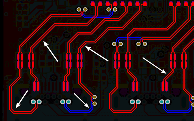 High-speed PCB layout with controlled impedance traces."