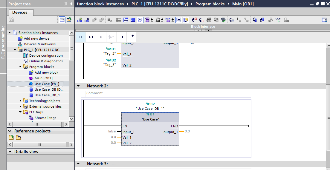 Siemens TIA Portal Text Block Interfaces