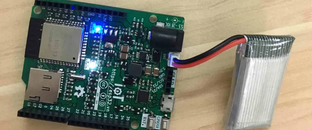 Connecting modules for wireless prototype assembly with ESP32.