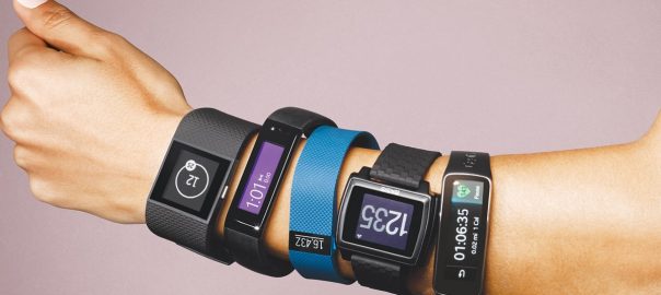 Wearable electronics devices including smartwatches and fitness trackers.