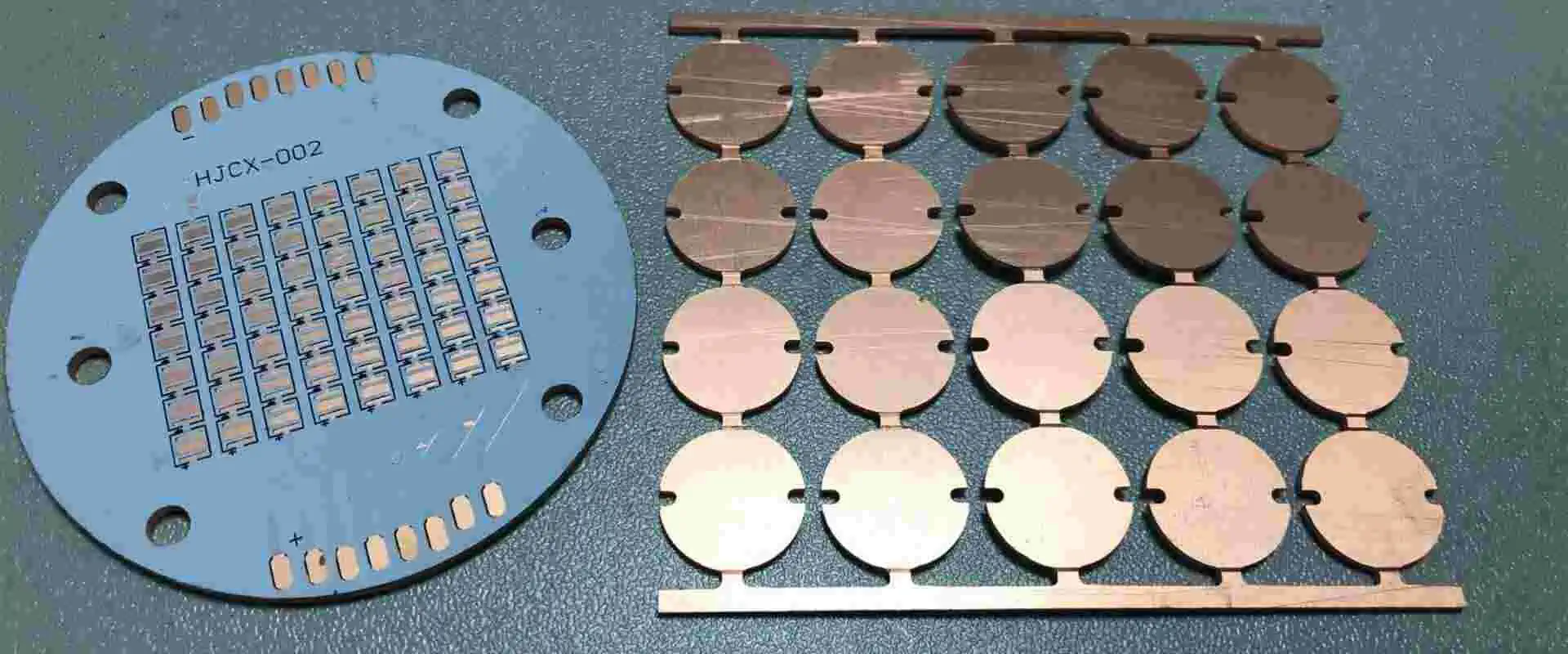 Multilayer MCPCB with ground plane and vias for EMI/RFI shielding.