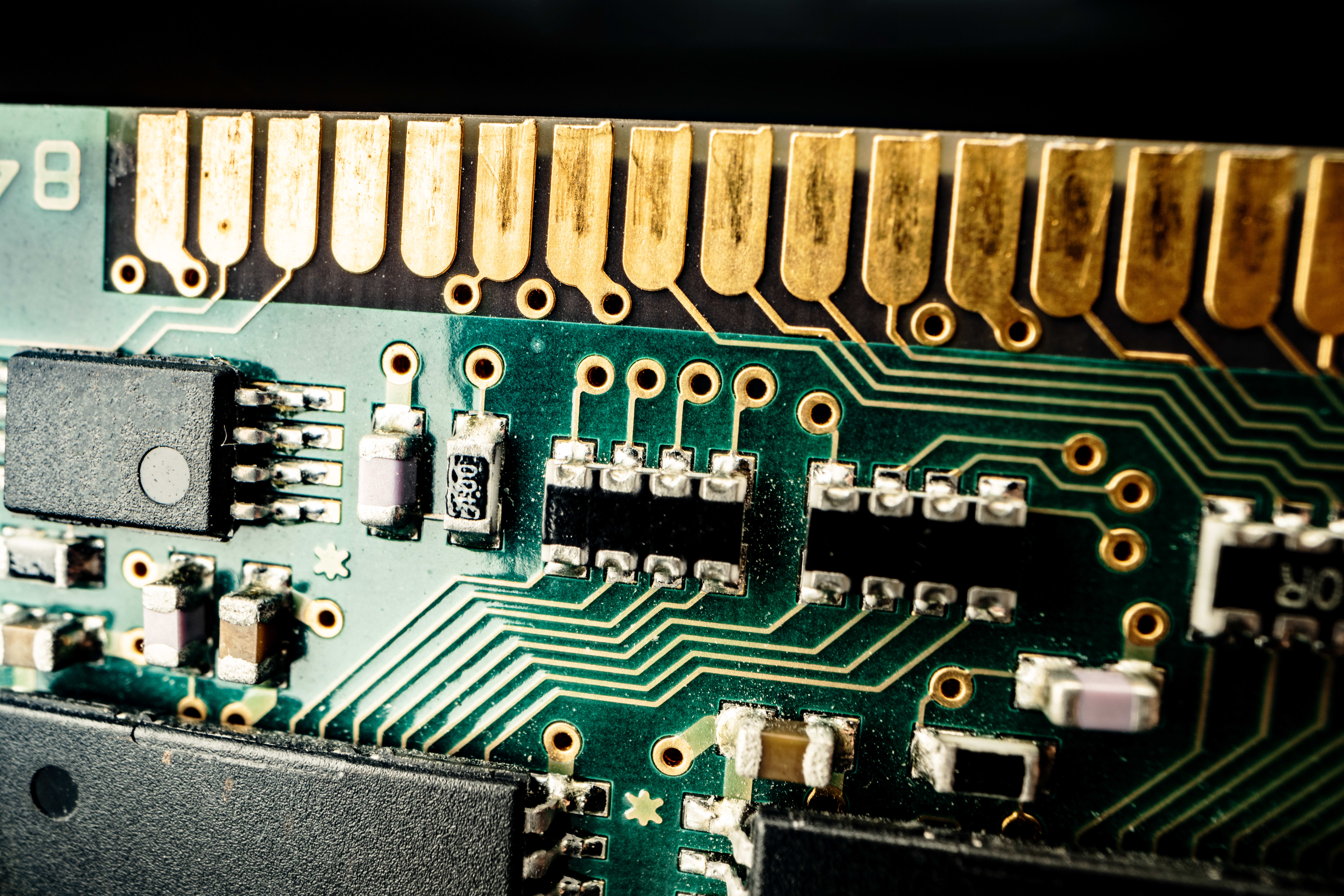 Copper-filled microvia in HDI PCB for enhanced stacked via reliability.