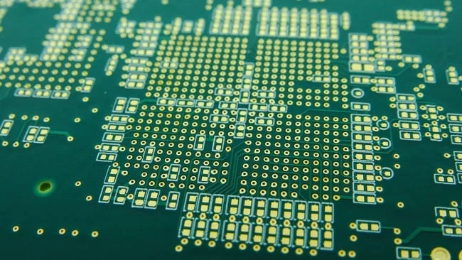 Finished HDI PCB showcasing reliable stacked via design.