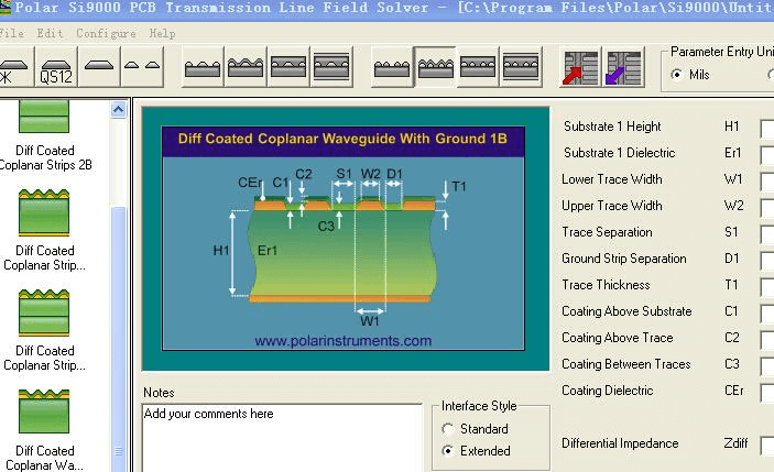 PCB design software showing impedance control for signal layers.