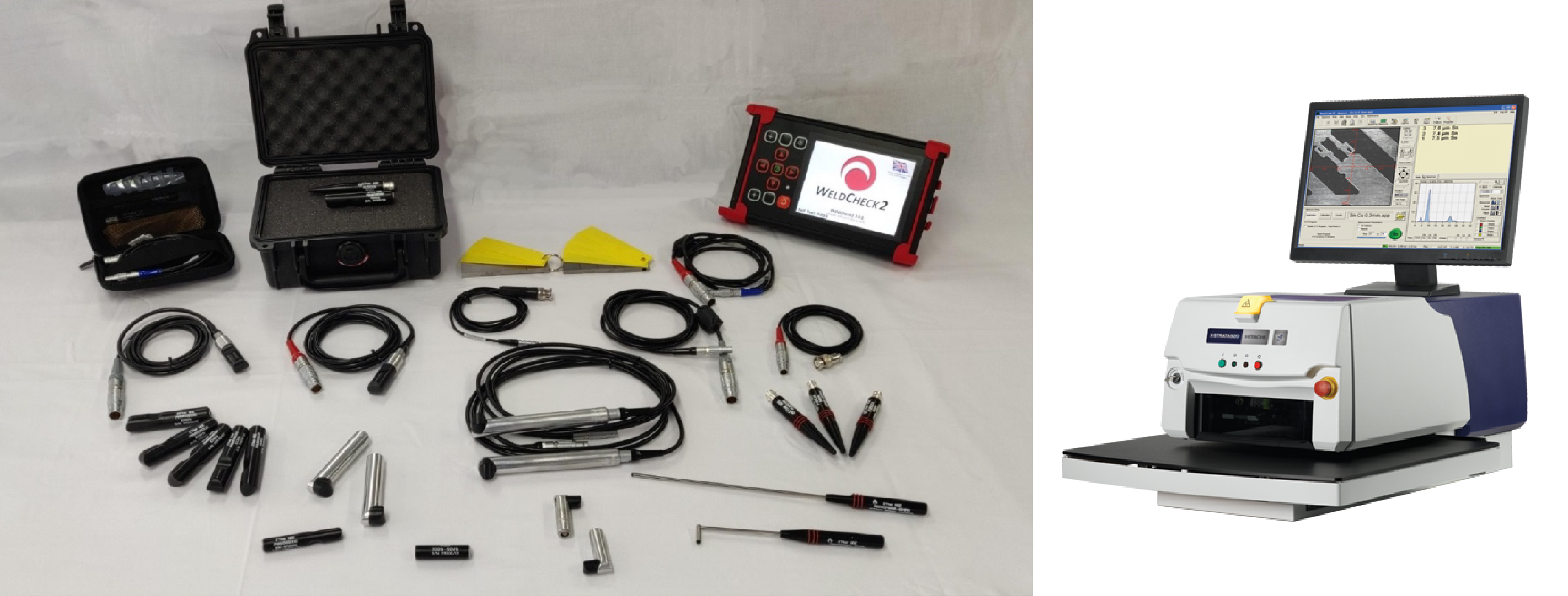 Tools for PCB copper thickness measurement including XRF and eddy current probes.