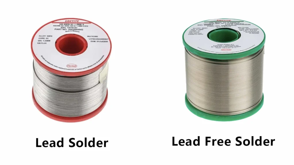 Lead-free vs. leaded solder comparison for rework applications.