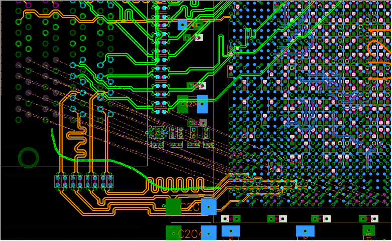 PCB design software displaying layout for lead-free assembly optimization.