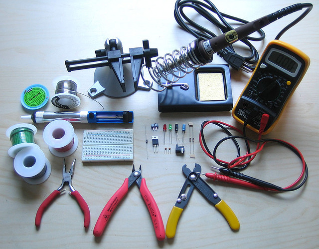 Essential PCB prototyping tools for home use.