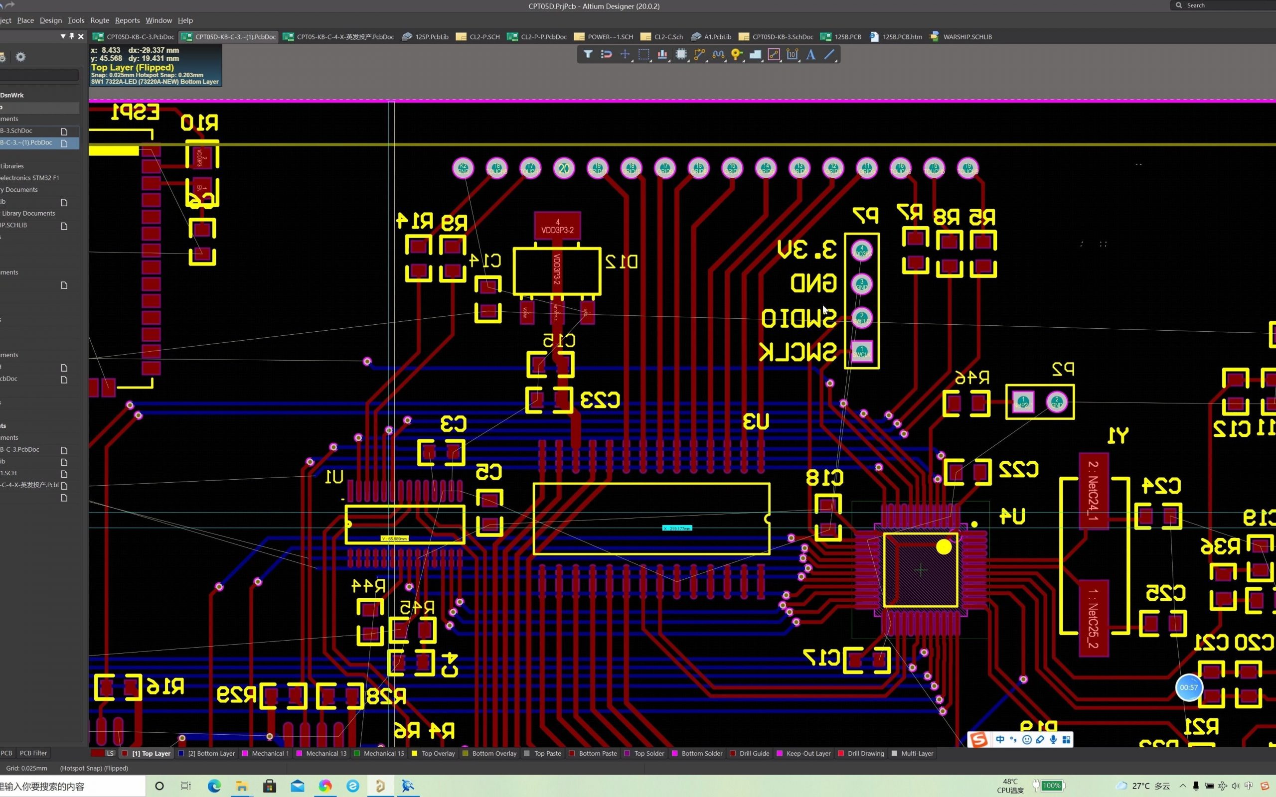 Designing component placement on both sides of PCB