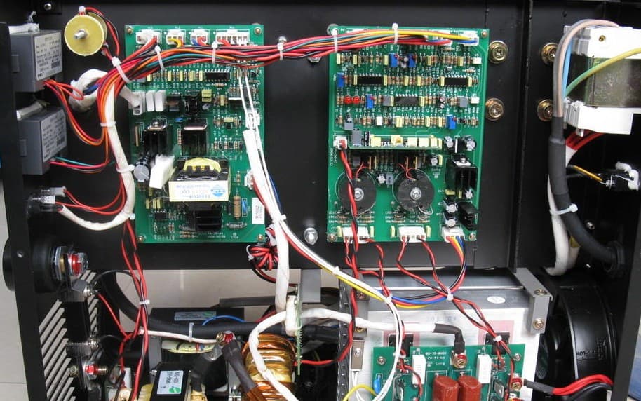 Power supply PCB integrated into industrial equipment for reliable performance.