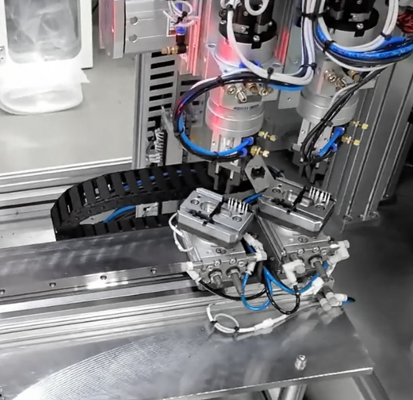 High-speed SMT line with robotic assembly for ESD control.