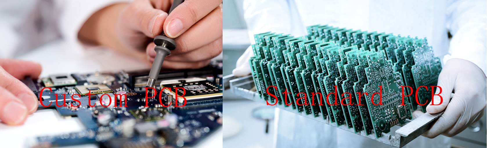 PCB with standard components highlighted for cost-effective selection.