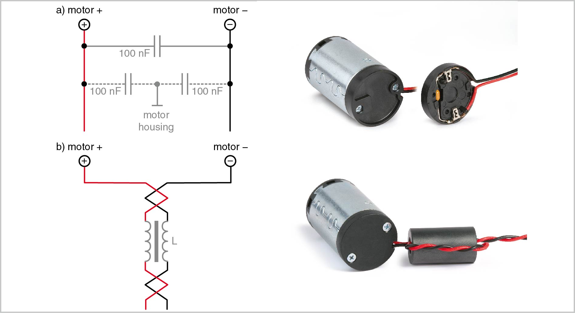 EMC Suppression Techniques for Brushed DC Motors