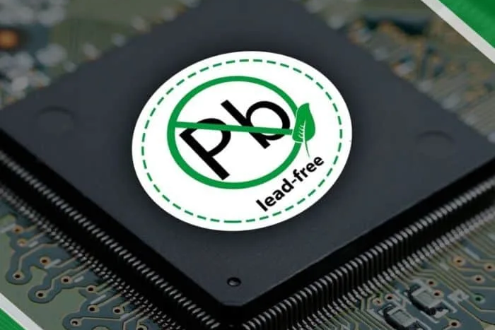 Lead-free components with Pb-free markings for PCB assembly.