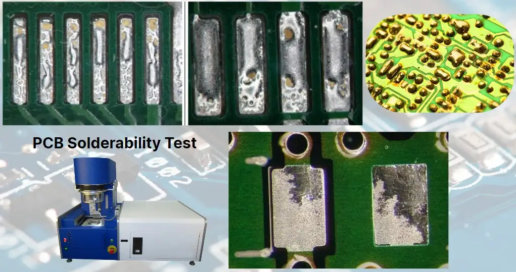 Solder Wettability Test on Different Finishes